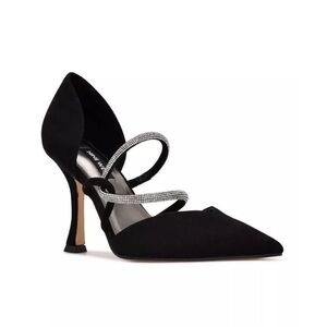 Nine West “Sparks” Black Heels with Sparkling Straps Sz 6.5